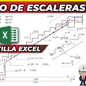 HOJA DE CALCULO DISEÑO DE ESCALERA EXCEL